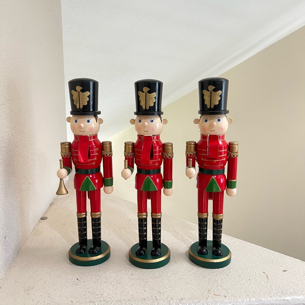 Wooden Nutcracker Ornaments Christmas Decoration Figures Puppet Home Decor 15inc